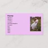 Windflowers van John William Waterhouse Visitekaartje (Achterkant)
