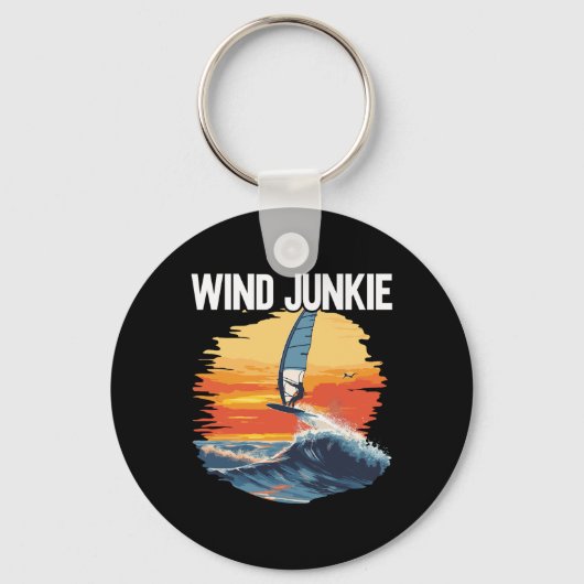 Windfoiling plank Wind Junkie Wing Foil Surfen  Sleutelhanger (Voorkant)
