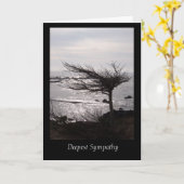 Windgeblazen boom diepste sympathie kaart (Gele Bloem)