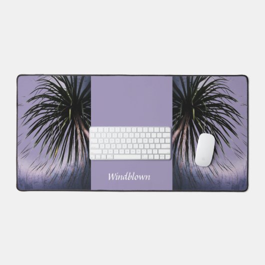 Windgeblazen palmboom Tropisch Paarse  Bureaumat (Keyboard & Muis)