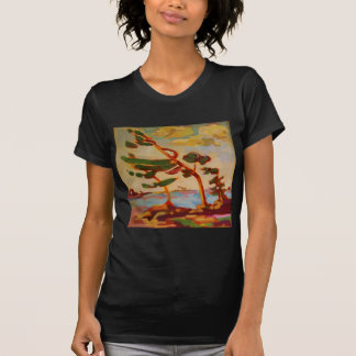 Windgeveegde bomen t-shirt