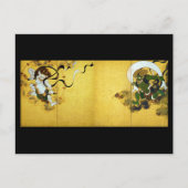 Windgod en dondergod, Tawaraya Sotatsu Briefkaart (Voorkant)