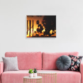 Windgong Gouden Zonsondergang Canvas Afdruk (Insitu (Woonkamer))