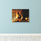 Windgong Gouden Zonsondergang Canvas Afdruk (Insitu (Houten vloer))