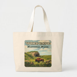 Windgrot Nationaal Park Bison South Dakota Grote Tote Bag