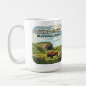 Windgrot Nationaal Park Bison South Dakota Koffiemok (Links)