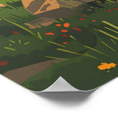 Windgrot Nationaal Park Bison South Dakota Poster (Hoek)