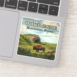 Windgrot Nationaal Park Bison South Dakota Sticker