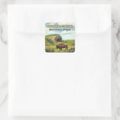 Windgrot Nationaal Park Bison South Dakota Vierkante Sticker (Tas)