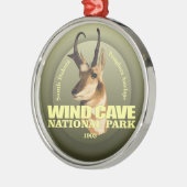 Windgrot NP (Pronghorn) WT Metalen Ornament (Links)