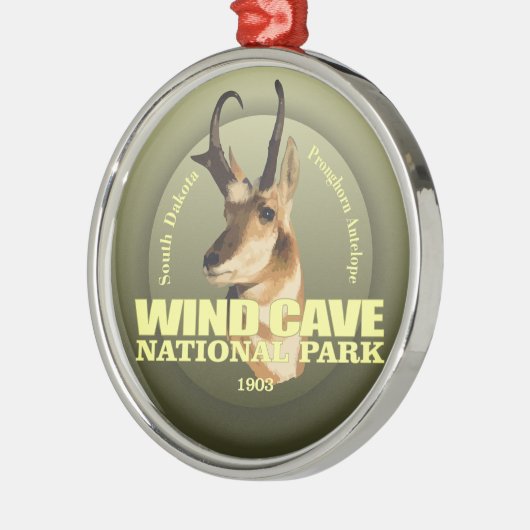 Windgrot NP (Pronghorn) WT Metalen Ornament (Links)