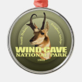 Windgrot NP (Pronghorn) WT Metalen Ornament (Voorkant)