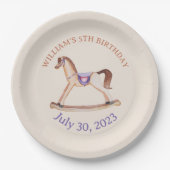 Windham Cream Rocking Horse Speelgoed Wilderness Papieren Bordje (Voorkant)