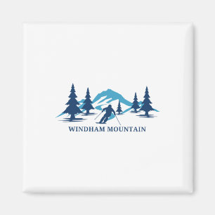 Windham Mountain New York Skigebied Skiën Skiloper Magneet