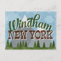 Windham New York Fun Retro Snowy Mountains