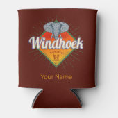 Windhoek Namibië Retro Elephant Afrika Blikjeskoeler (Voorkant)