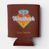 Windhoek Namibië Retro Elephant Afrika Blikjeskoeler (Achterkant)