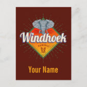 Windhoek Namibië Retro Elephant  Afrika Briefkaart (Voorkant)