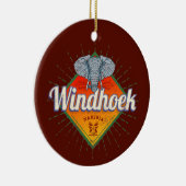 Windhoek Namibië Retro Elephant Afrika Keramisch Ornament (Rechts)