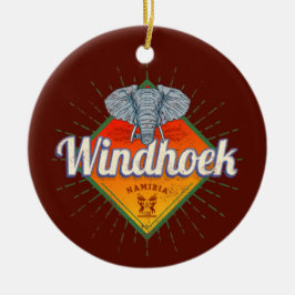 Windhoek Namibië Retro Elephant  Afrika Keramisch Ornament