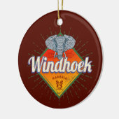 Windhoek Namibië Retro Elephant Afrika Keramisch Ornament (Links)