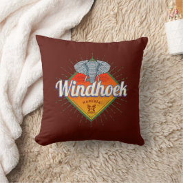 Windhoek Namibië Retro Elephant  Afrika Kussen
