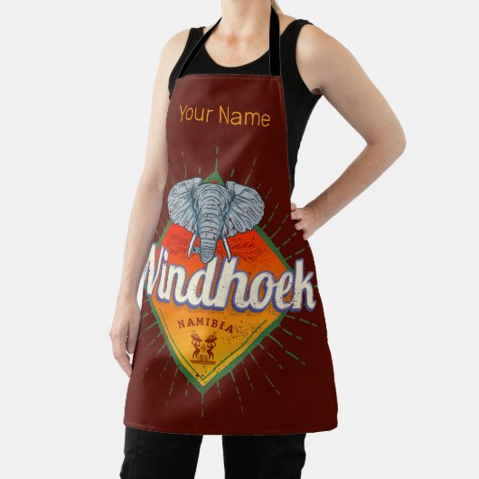 Windhoek Namibië Retro Elephant  Afrika Schort (Insitu)