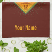 Windhoek Namibië Retro Elephant Afrika Theedoek (Gevouwen)