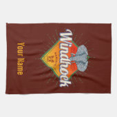 Windhoek Namibië Retro Elephant Afrika Theedoek (Horizontaal)