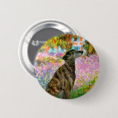 Windhond (br2) - Tuin Ronde Button 5,7 Cm (Voorkant /achterkant)