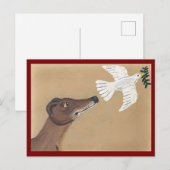 Windhond en Duif Briefkaart (Voorkant / Achterkant)