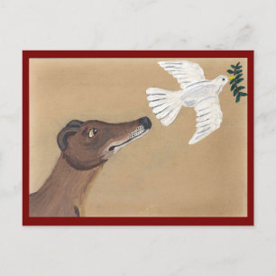 Windhond en Duif Briefkaart