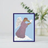 Windhond Engel met Witte Duif Briefkaart (Staand voorkant)
