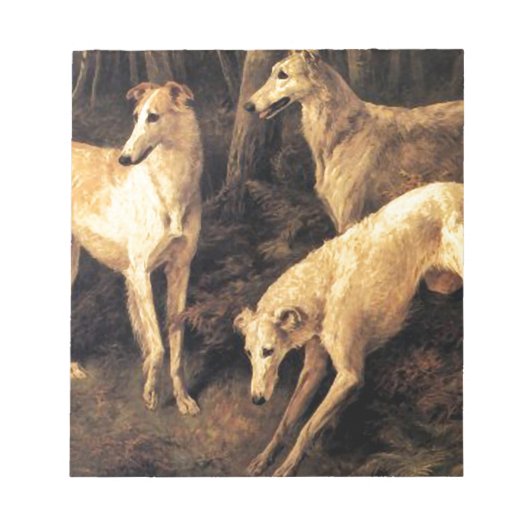 Windhond in het bos notitieblok (Voorkant)