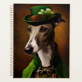 Windhond in St. Patrick's Day jurk Planner (Voorkant)