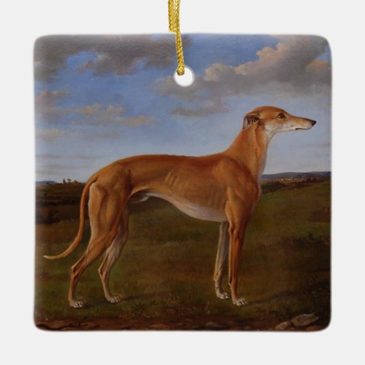 Windhond Keramisch Ornament (Voorkant)