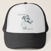 windhond koude neus, warm hart trucker pet (Voorkant)