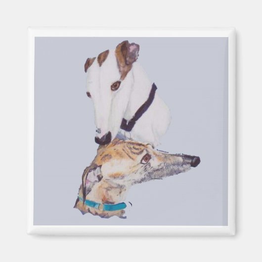 windhond magneet (Voorkant)