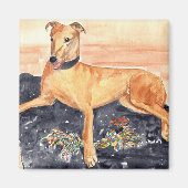 windhond magneet (Voorkant)