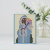 Windhond met witte duif briefkaart (Staand voorkant)