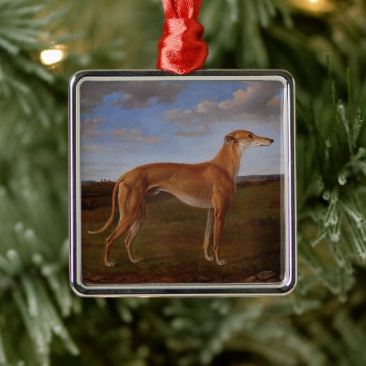 Windhond Metalen Ornament (Boom)