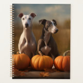 Windhond Puppy Herfst Plezier Pompoen Planner (Voorkant)