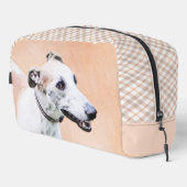 Windhond Schilderij Mooie Rode Witte Originele Hon Toilettasje (Rechterhoek)