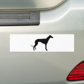 Windhond Silhouet Bumpersticker (Op auto)