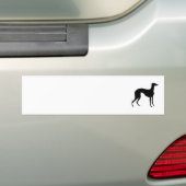 Windhond Silhouet Bumpersticker (Op auto)