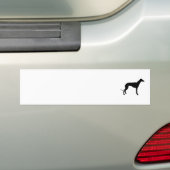 Windhond Silhouet Bumpersticker (Op auto)