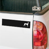 Windhond Silhouet Bumpersticker (Op Truck)