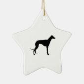 Windhond Silhouet Keramisch Ornament (Rechts)