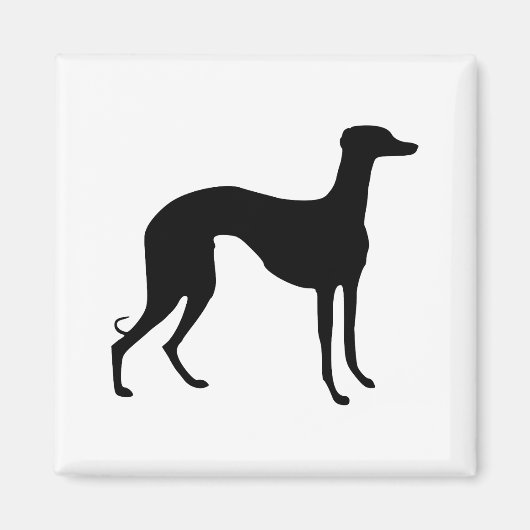 Windhond Silhouet Magneet (Voorkant)