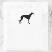 Windhond Silhouet Rechthoekige Sticker (Tas)